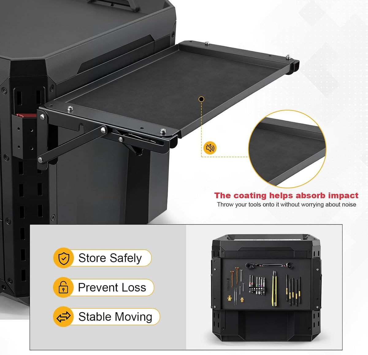 Mesa magnética plegable para caja herramientas ToughBuild
