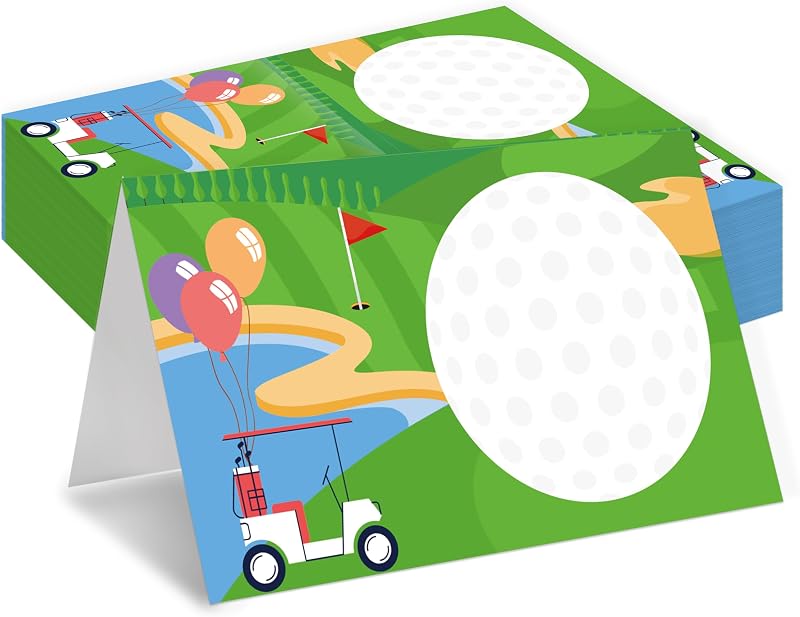 Tarjetas lugar golf temáticas 25 pzas para fiestas