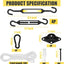 Kit accesorios toldo acero inox 304 patio jardín