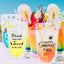 Set 60 bolsas bebidas verano con pajita translúcidas para fiestas