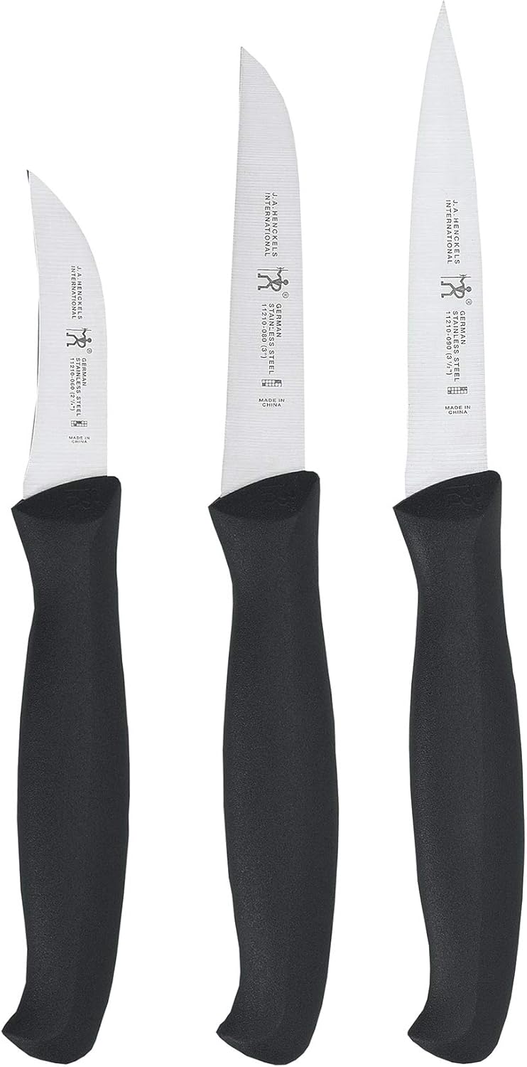 Juego 3 Pzas Cuchillos Pelar Negro