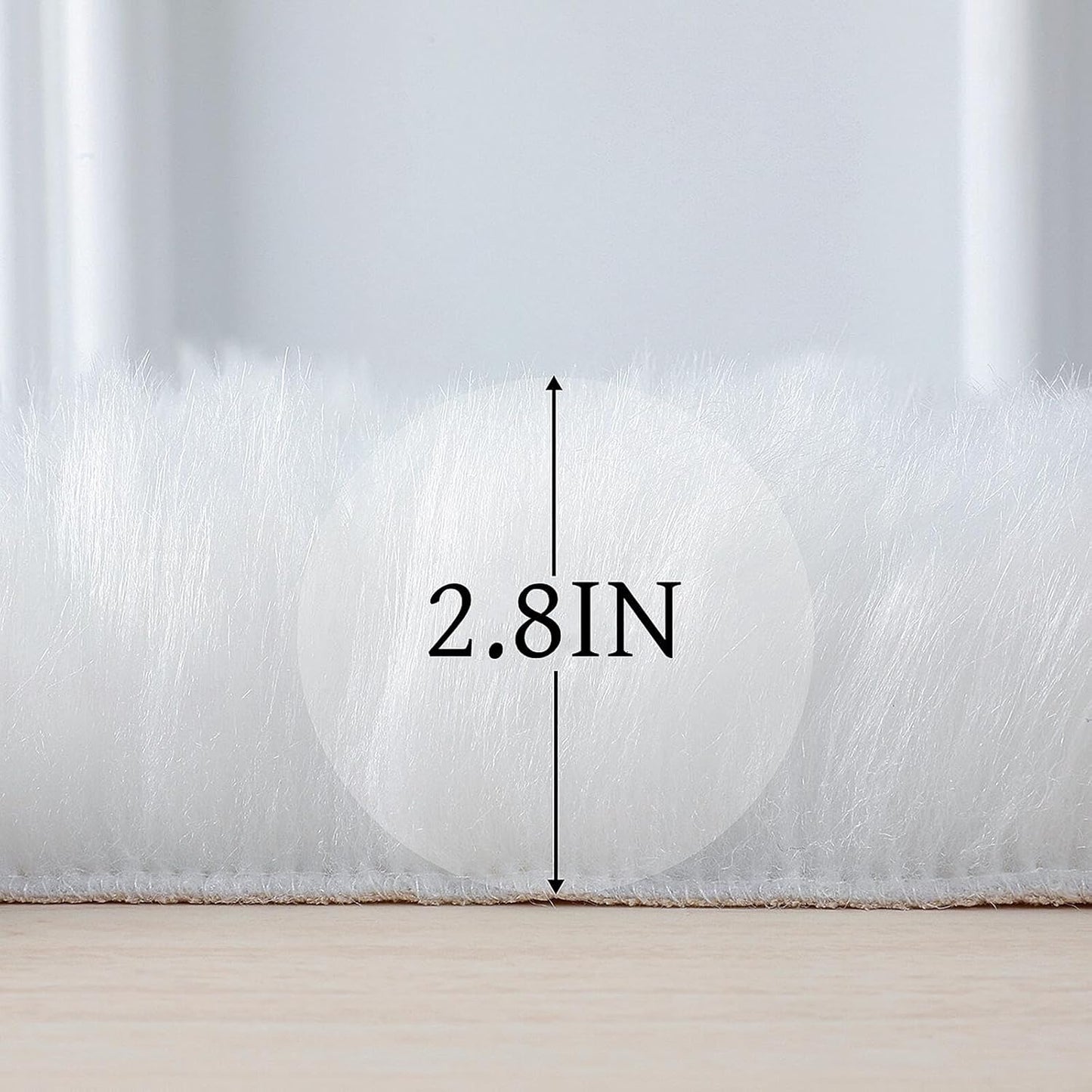 Alfombra piel sintética oveja blanca 4x6ft dormitorio