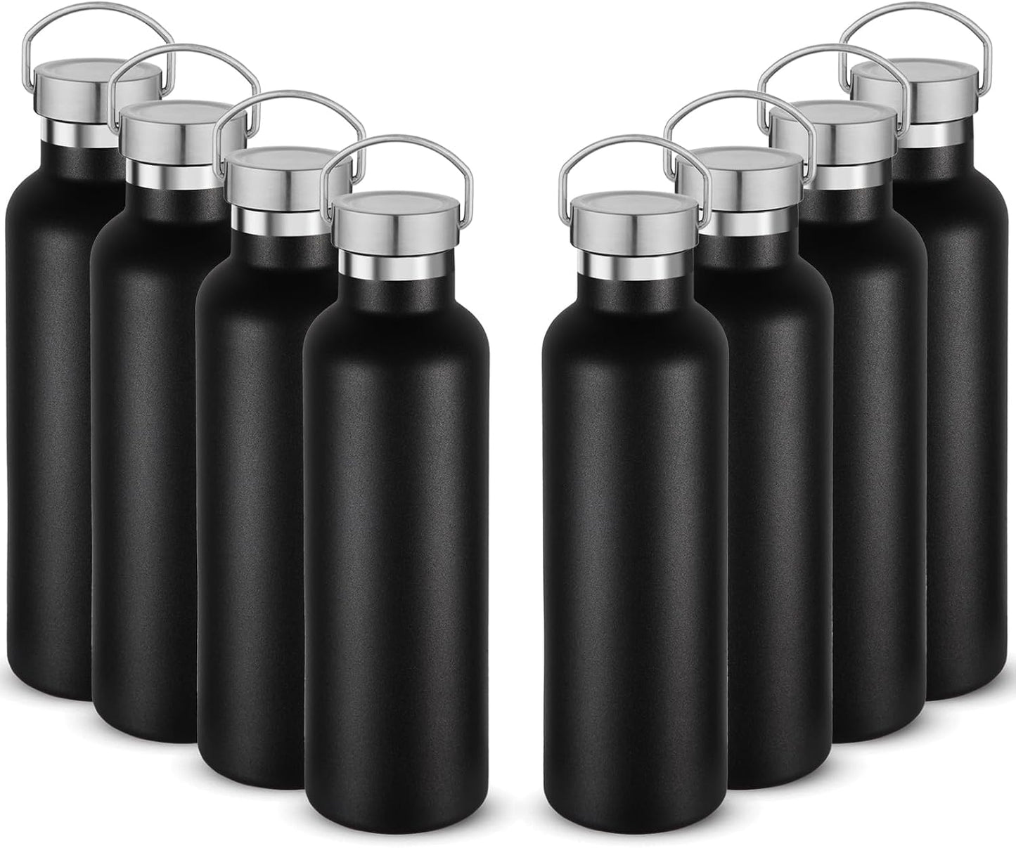 Botella agua aislada vacío doble 24oz plástico acero inox