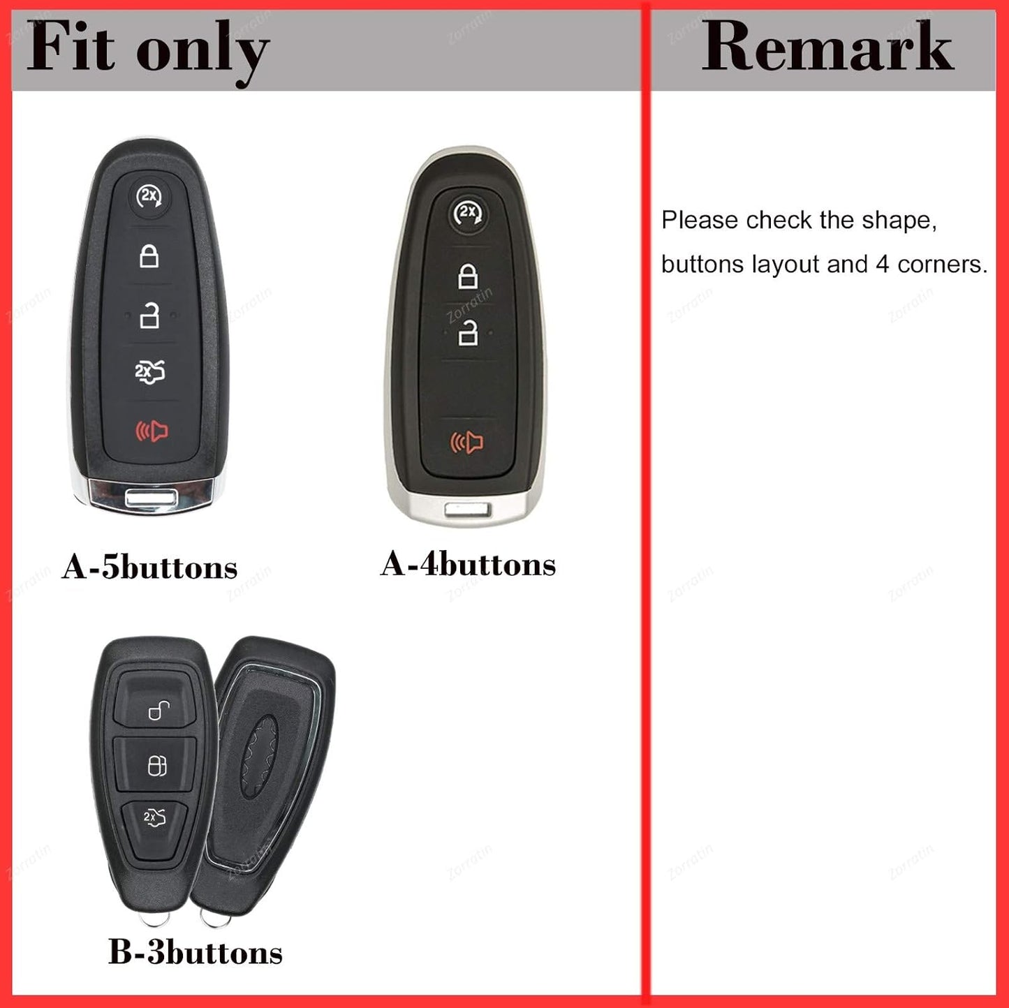 Funda llavero remoto Ford Edge Escape Explorer Flex Taurus