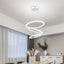 Candelabro LED 3 anillos colgante ajustable dormitorio