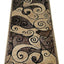 Alfombra abstracta contemporánea beige bereber negro 2x7"