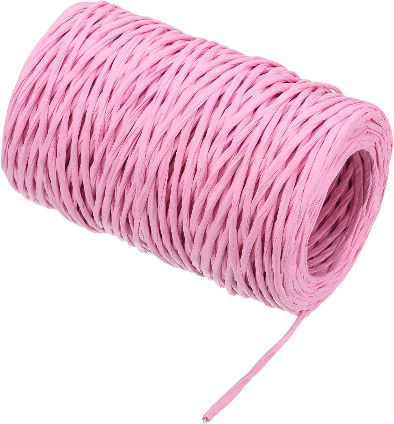 Cordel alambre floral 164ft hierro papel rosa