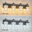 Lámpara tocador cristal 4 luces sobre espejo baño dormitorio