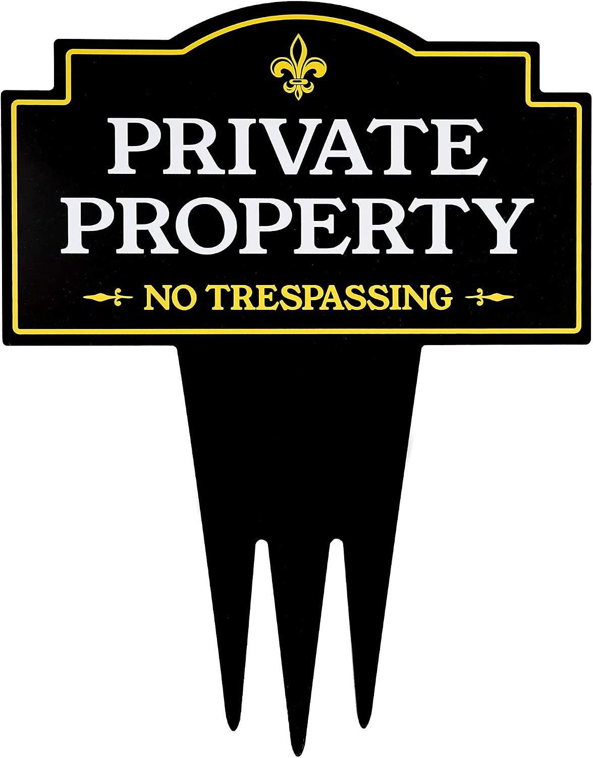 Estaca señal privado no trespassing 16x12.5"