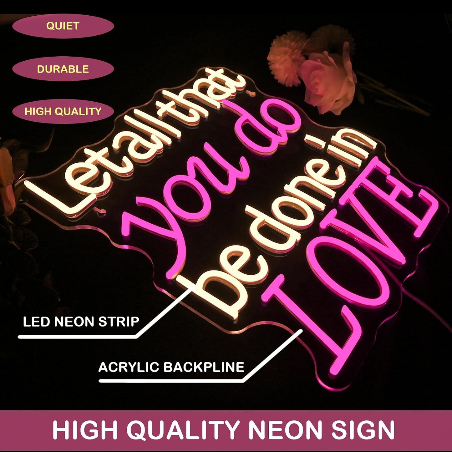 Letrero LED neón USB texto Love para boda recepción café