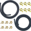 Set manguera gas 3/16 y 1/4 con 12 abrazaderas