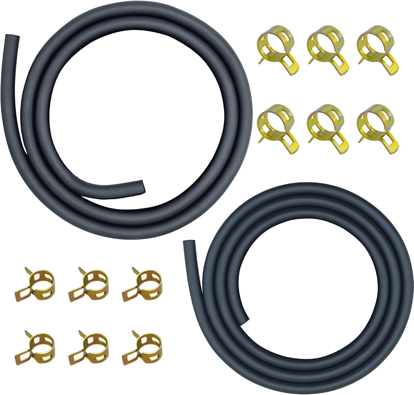 Set manguera gas 3/16 y 1/4 con 12 abrazaderas