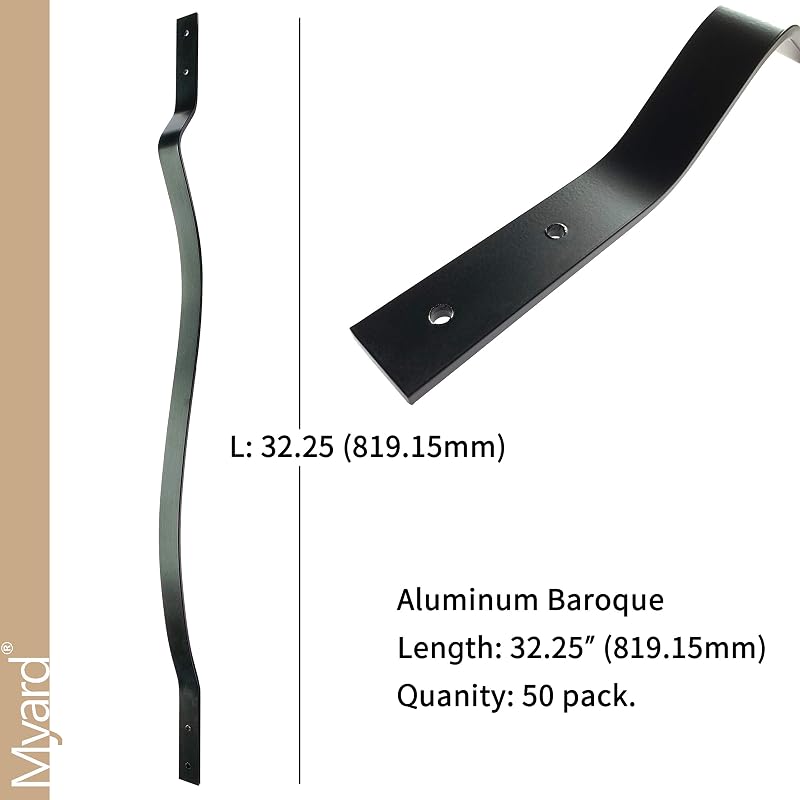 Balaustres aluminio 32pulg barandilla forjado barroco