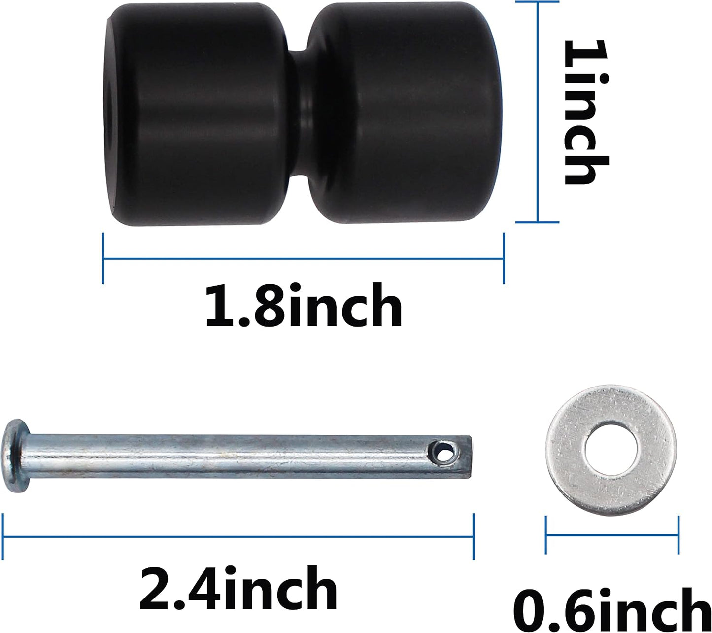 4 Anillos Repuesto Soporte Elevación Portón Remolque