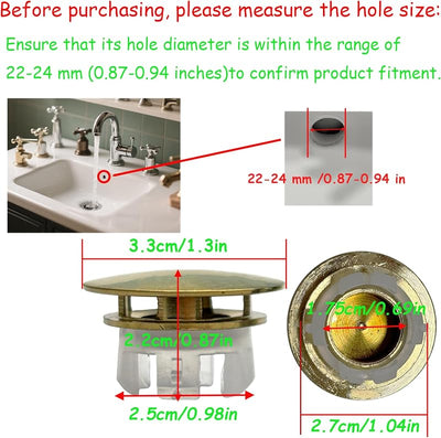 2 Pzas Anillos Cobre para Fregadero Baño y Cocina Dorado