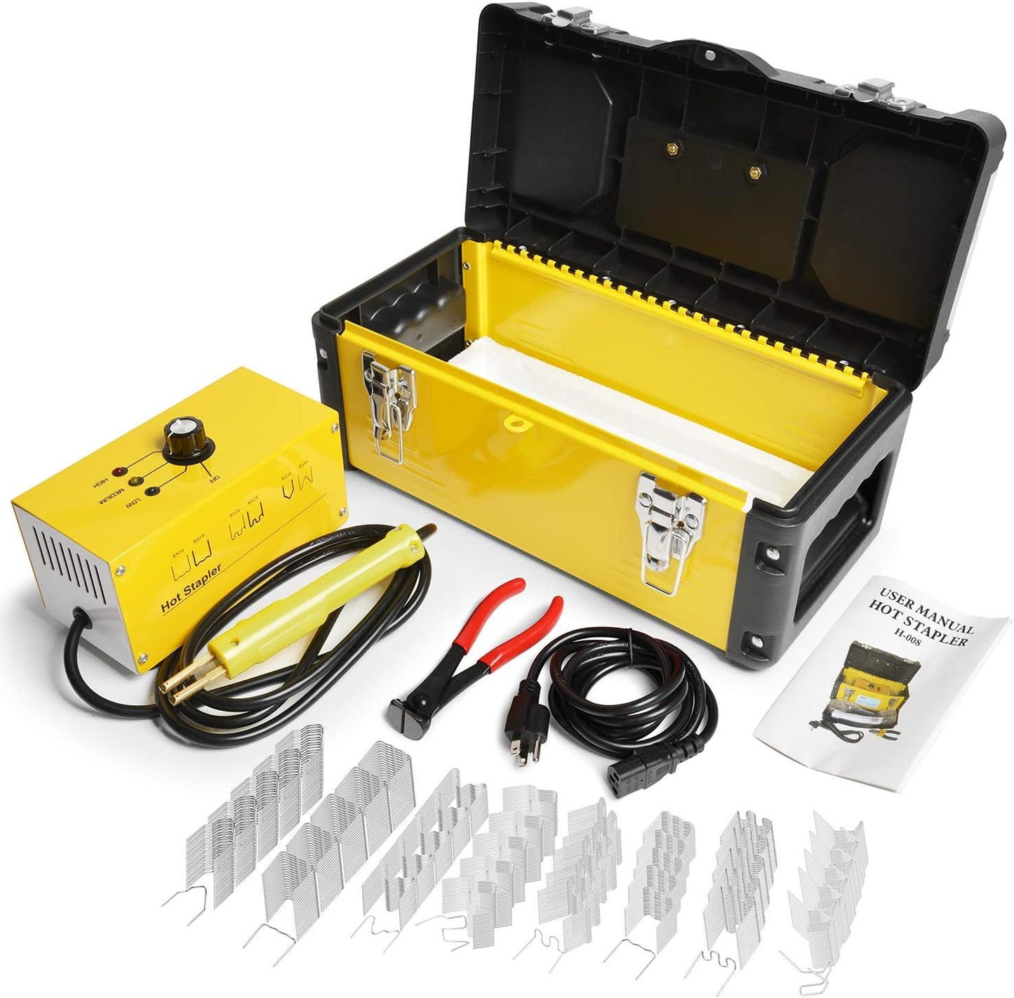 Kit soldadora plástico 800 grapas 110V parachoques