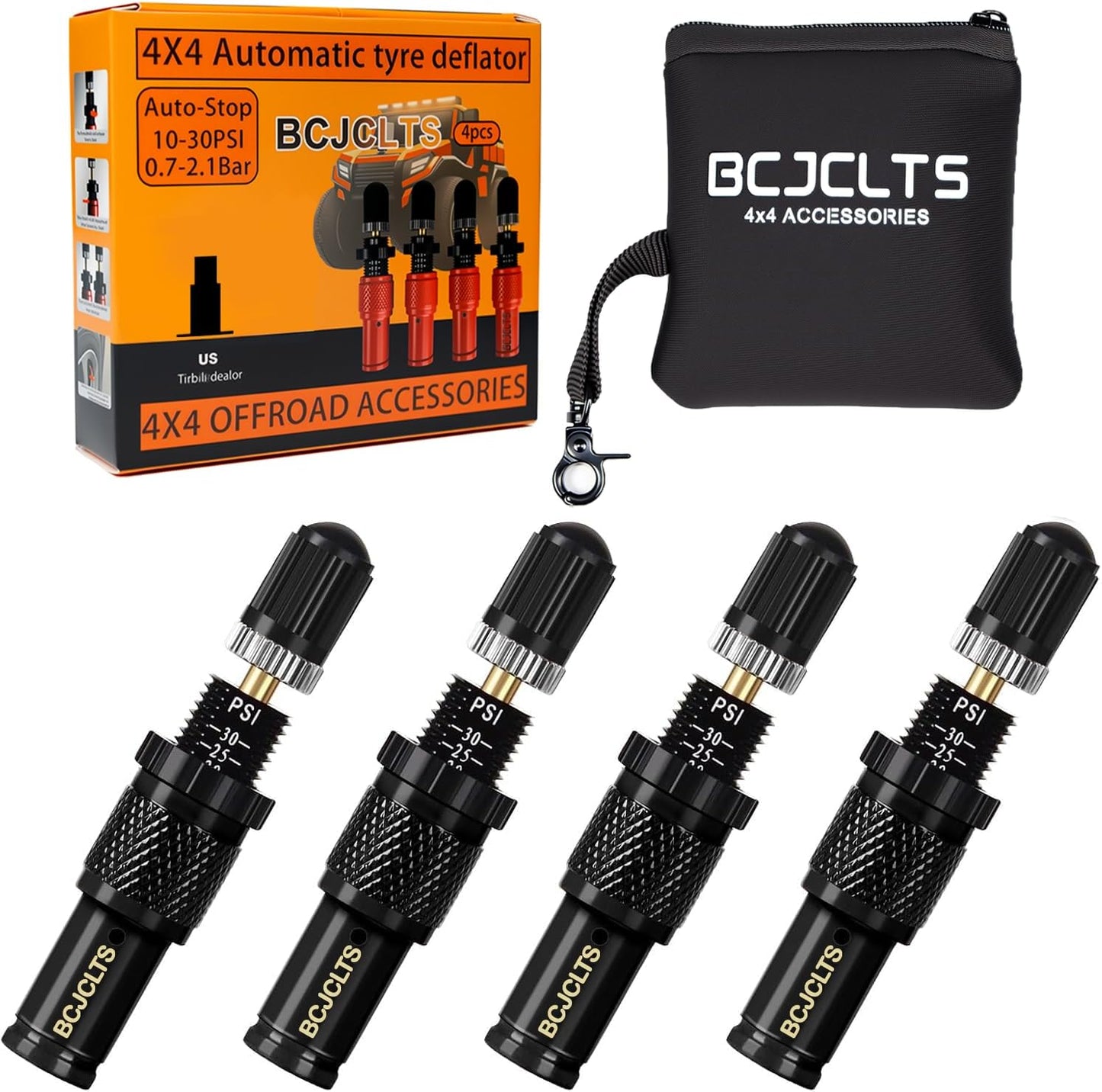 Kit válvula deflactora neumáticos 10-30 PSI rosca 4x4
