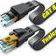 Cable Ethernet Cat 8 plano 20pies conector RJ45 chapado oro