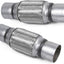 2 Tubos Flexibles Acero Inox 2.5" Doble Trenza