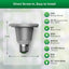 Bombilla LED crecimiento 12W BR26 E26 espectro completo IP54