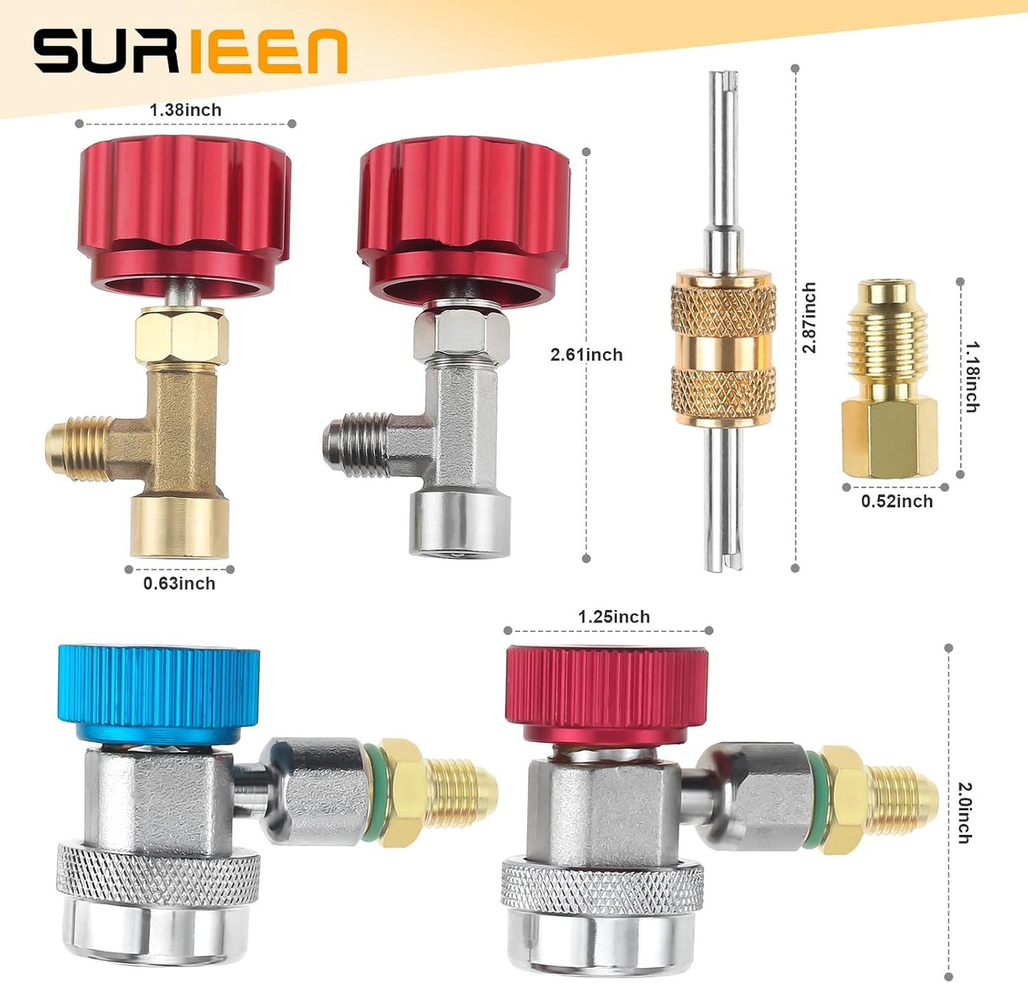 Kit adaptadores R134A con grifos sellado automático