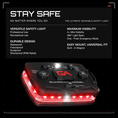 Luz LED recargable magnética para bomberos
