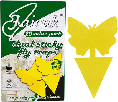 Trampas adhesivas amarillas para moscas plantas 20 pzas