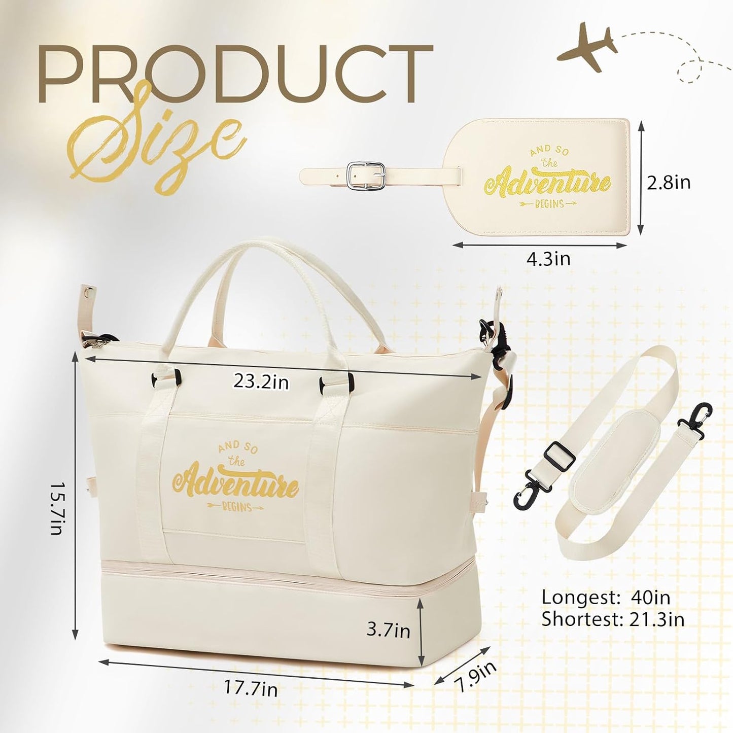 Bolsa fin de semana boda con compartimento zapatos