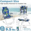 Silla playa reclinable 5 posiciones con enfriador
