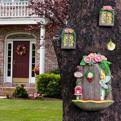 Kit decoración jardín hadas gnomos brilla en la oscuridad