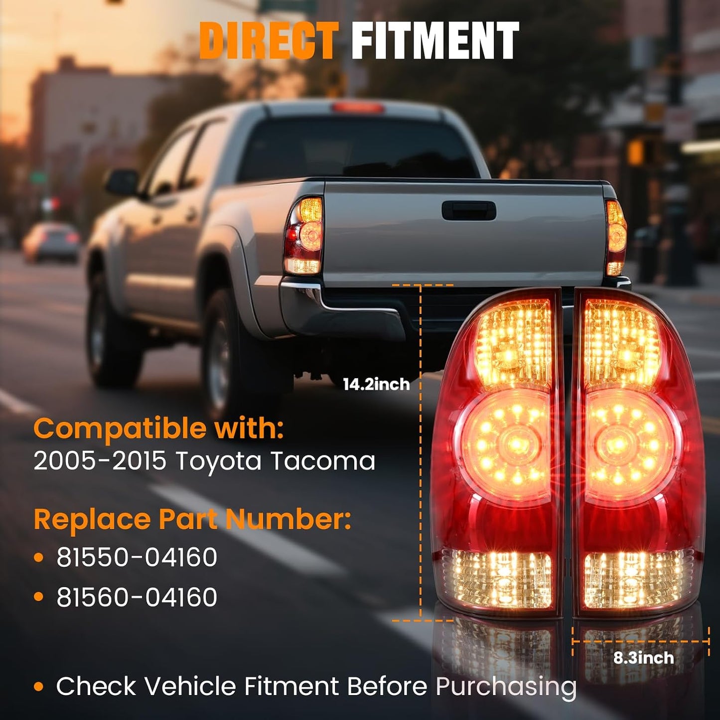 Luces traseras LED comp Toyota Tacoma 05-15 con bombillas
