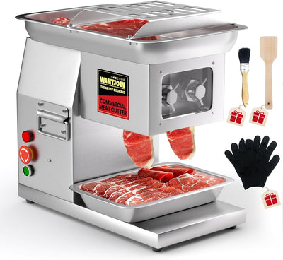 Máquina cortadora carne eléctrica acero inox 1100 lb/h