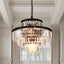 Candelabro cristal negro moderno 20pulg para comedor