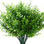 8 Pack Flores Plástico Exteriores Resistentes UV Verde