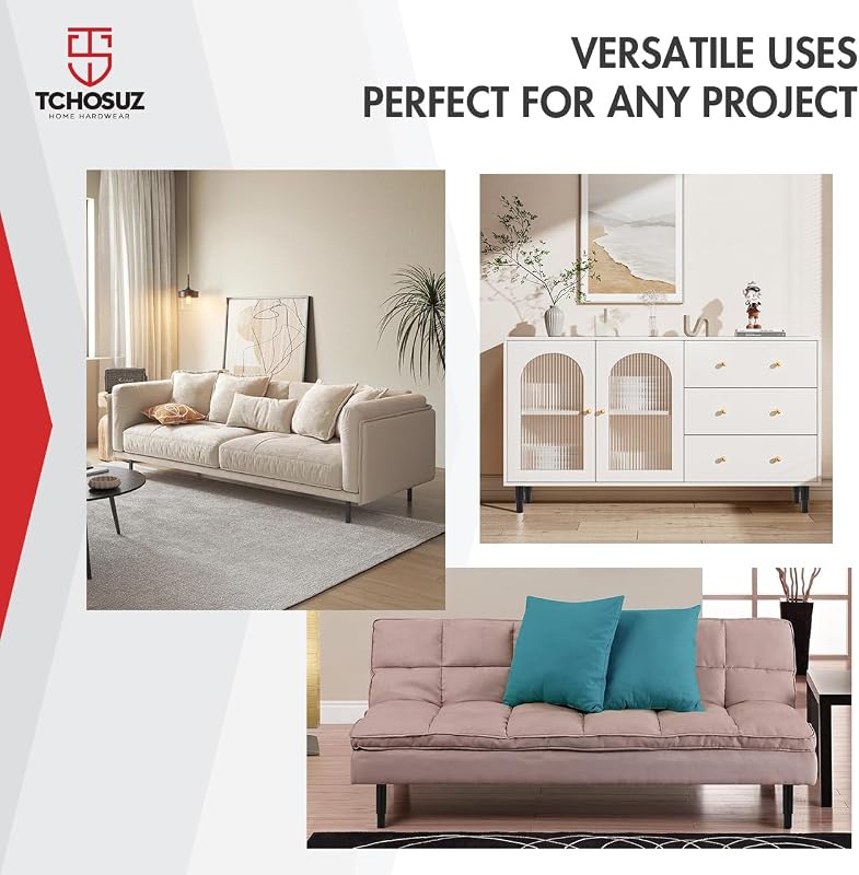 Patas ajustables metal para muebles 3-5pulg set 4