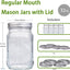Tarros girasol Mason 32oz 6 Pzas