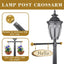 Soporte escalera cruzada 15.75" poste 1-3/8" barra negra