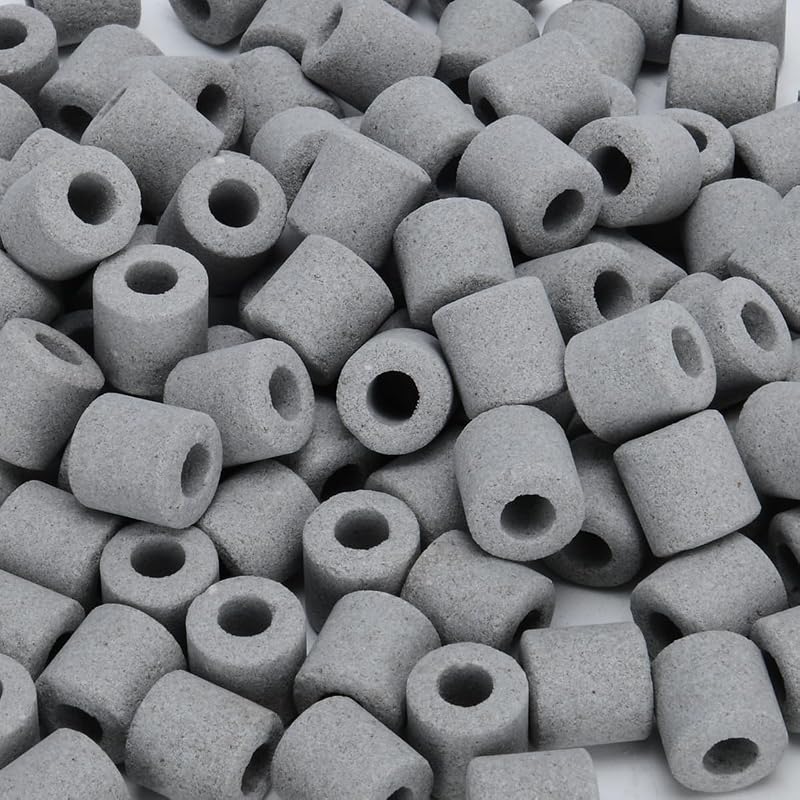 Anillo cerámica filtro bacterias nitrificantes tanque peces gris