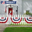 3 Pzas Banderas Abanico 2x4ft Estrellas Lona Ojales
