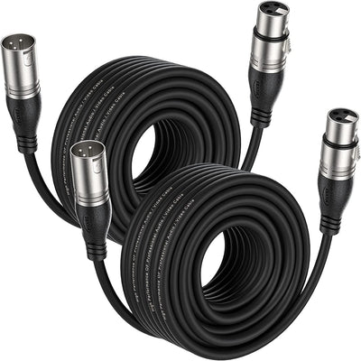 Cable XLR 75ft 2uds para micrófono y bocina 3pines negro