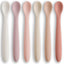 Set 6 Cucharas Silicona Bebé Sin BPA Suaves Encías