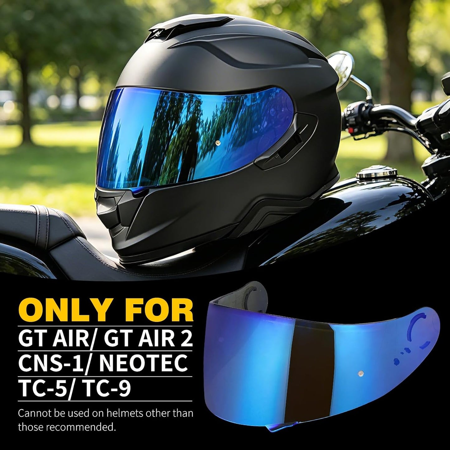 Protector casco GT Air 2 comp TC-5 TC-9 azul cromado