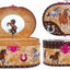 Caja joyería musical en forma de caballo ovalada