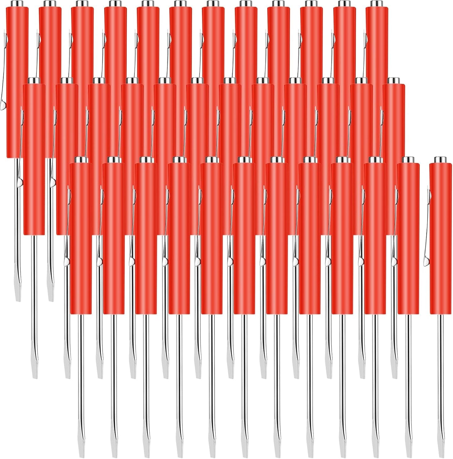 36 Pzas Destornilladores Magnéticos Bolsillo Rojo