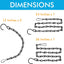 4 Cadenas Colgantes 12-36" para Pájaros y Decoración