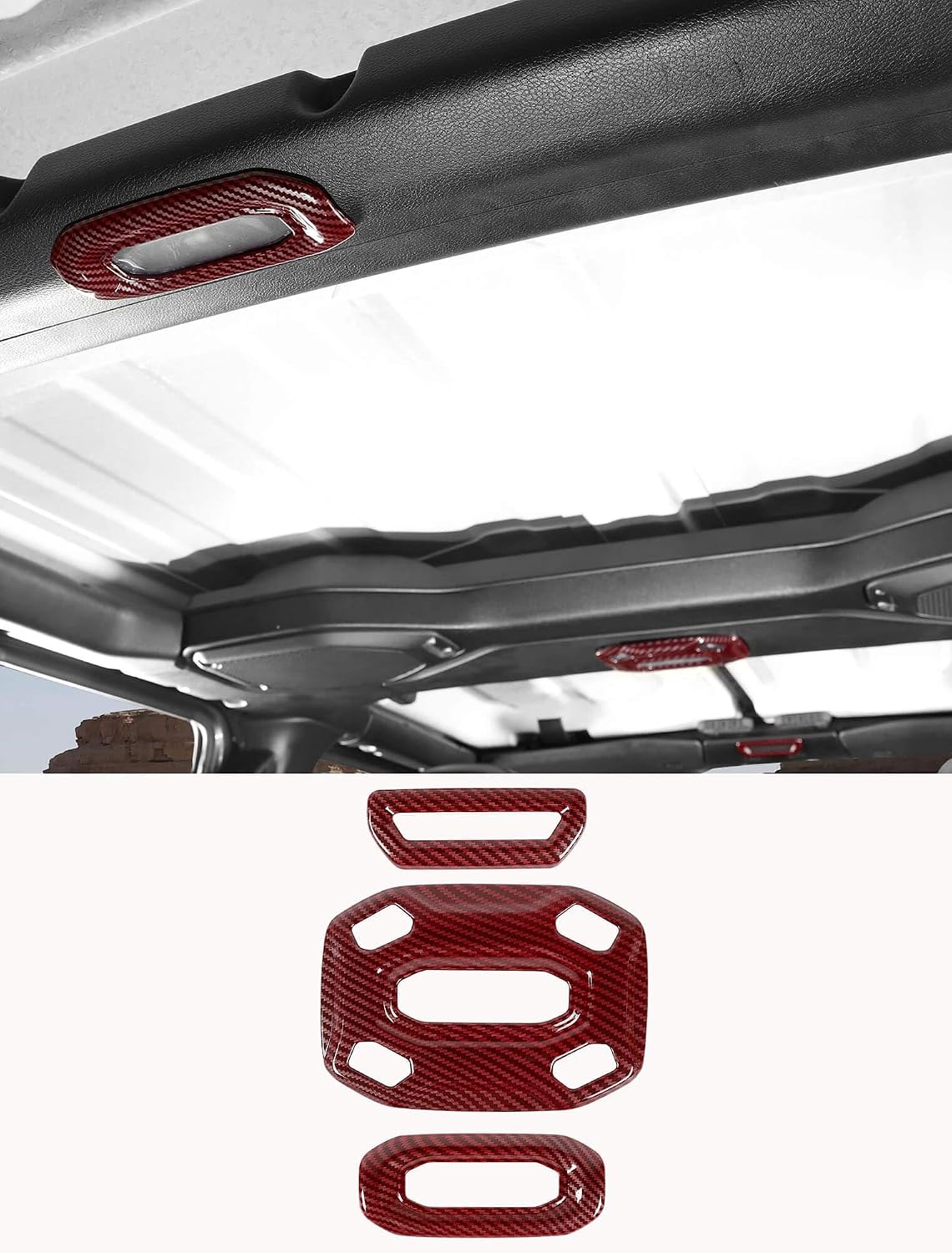 Set molduras luz techo Jeep Wrangler JL JLU 4XE 2018-23