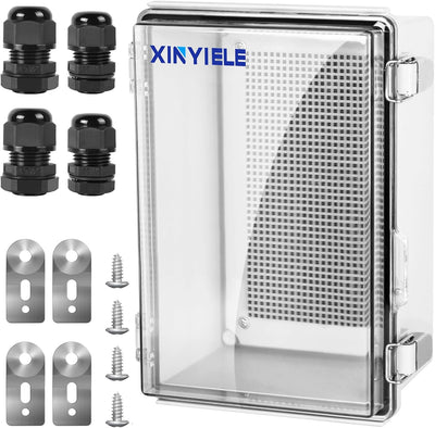 Caja conexiones plástico ABS IP67 impermeable 11x7.5x5.5pulg