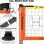 Redon voleibol portátil 32ft poste acero 1.25 malla 28-ply