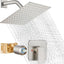 Set grifo ducha níquel cepillado lluvia 8" válvula
