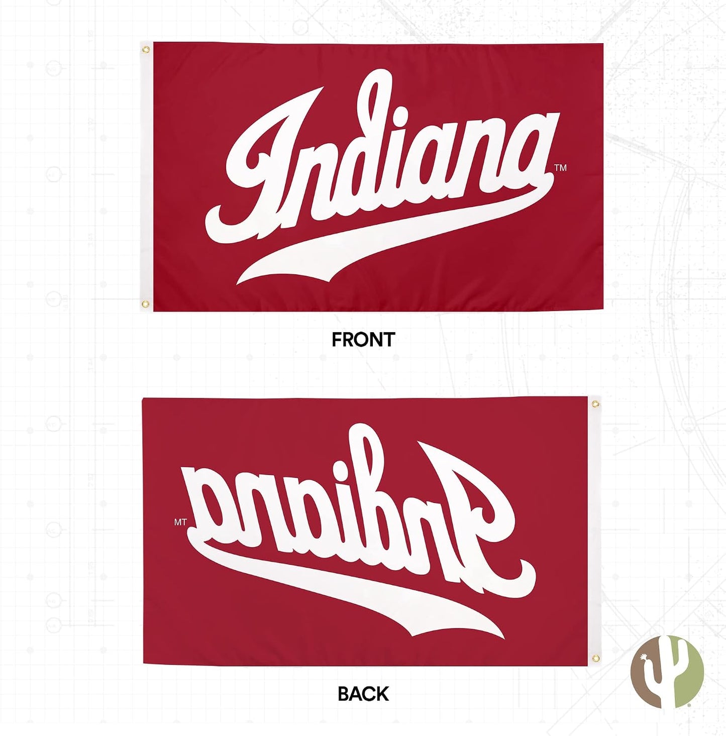 Bandera Hoosiers 3x5ft tela poliéster interiores exteriores
